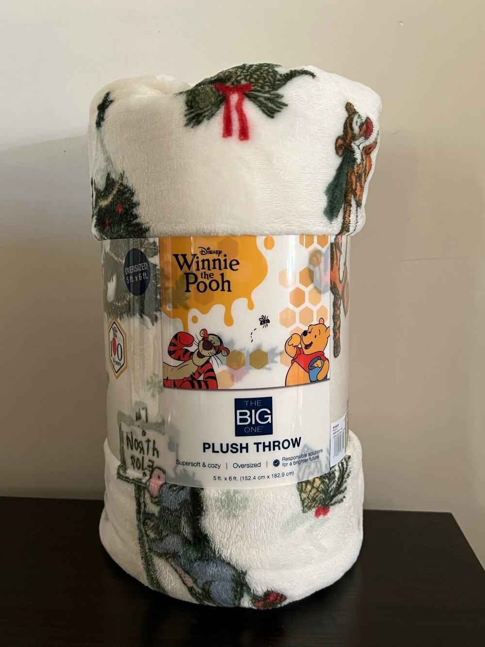 Disney Winnie the Pooh Holiday Throw Blanket The Big One
